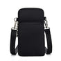 Mobile Phone Bag with Shoulder Strap in Durable Nylon Polyester Black V1188-ONE60-06565-1