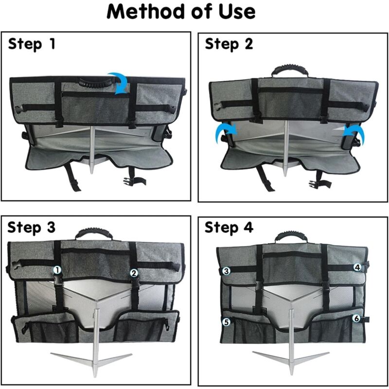 Monitor Carrying Case Compatible with 24-27 Inch Desktop Computer Monitors Protective Storage Bag with Handle V1188-ONE60-07121-1