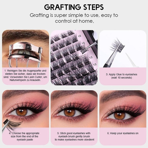 DIY Eyelash Extension Individual Cluster False Eyelashes V1188-ONE60-08706-1