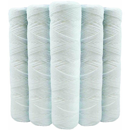 Set of 5 Spiral Water Filter Cartridges Anti-Sediment 10 Inch 254 mm - Compatible with 10 Inch Filters V1188-ONE60-08746-3