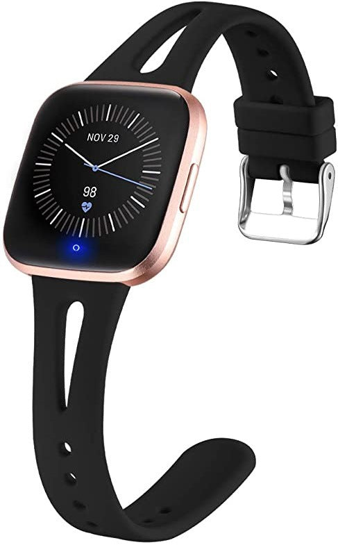Fitbit Versa 2 Band Compatible Replacement Strap 3 Pack Black Silicone for Fitbit Versa Versa Lite SE V1188-ONE60-13136-1