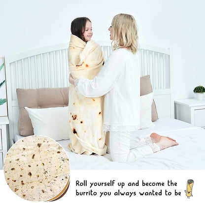 Burrito Blanket, Double Sided, Giant Flour Tortilla Blanket V1188-ONE60-15501-1