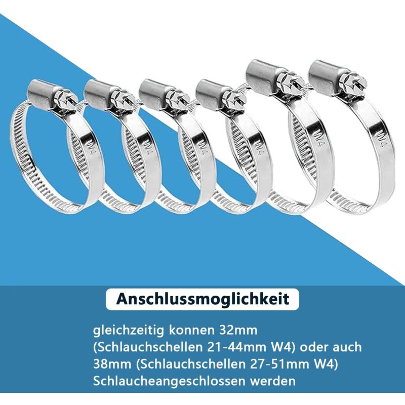 Pool Shutoff Valve 32mm Hose Connection 2-Pack Double Split Pool Maintenance Valve V1188-ONE60-17047-1