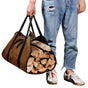 Canvas Firewood Basket Bag Water-Resistant Foldable for Wood-Burning Stoves Camping Accessories V1188-ONE60-25727-1