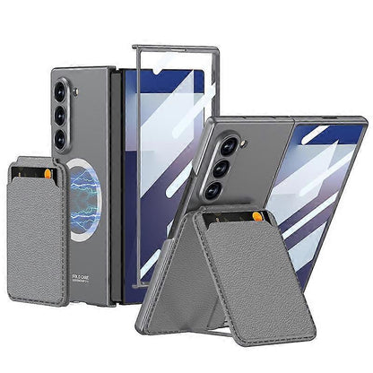 Magnetic Card Slot Case For Compatible with Samsung Galaxy Z Fold7 5G Samsung Grey V1188-ONE60-27861-1