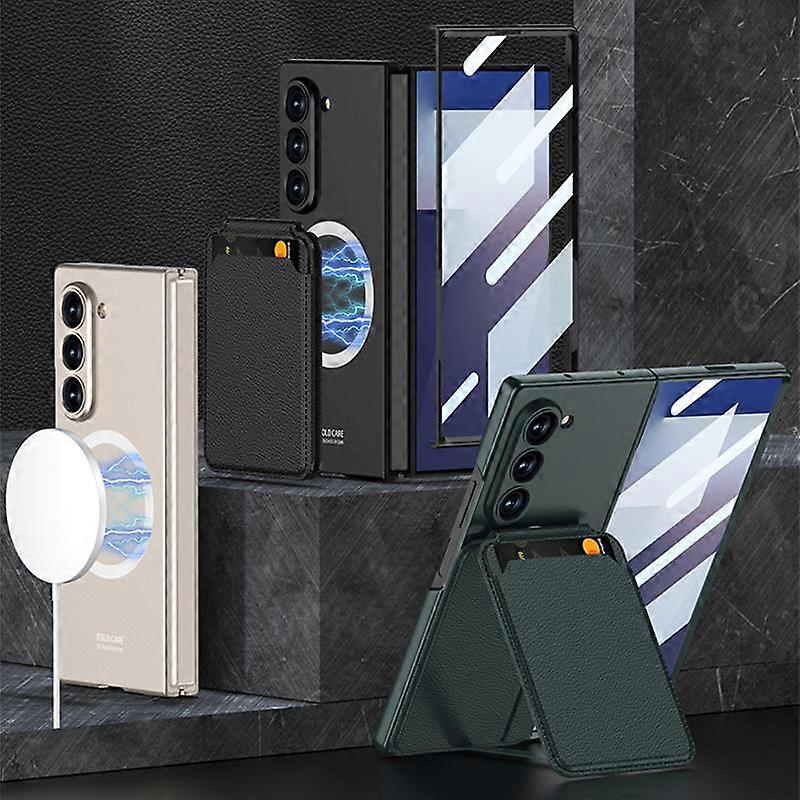 Magnetic Card Slot Case For Compatible with Samsung Galaxy Z Fold7 5G Samsung Grey V1188-ONE60-27861-1