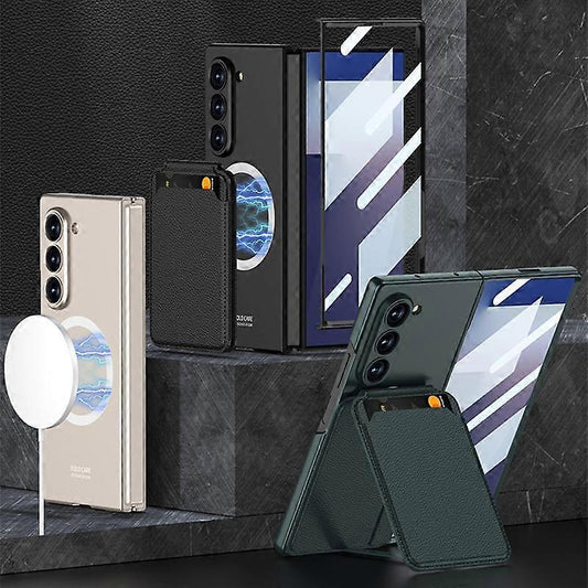 Magnetic Card Slot Case For Compatible with Samsung Galaxy Z Fold7 5G Samsung Grey V1188-ONE60-27861-1