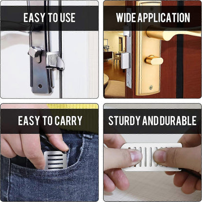 Portable Door Lock for Travel Security Device Compatible with Hotel Apartment Door Stopper V1188-ONE60-35383-1
