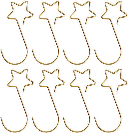 Gold Star Christmas Tree Baubles Hooks, 100 Pack for Decoration V1188-ONEFD72-01525-1