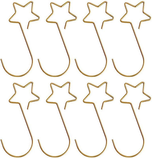 Gold Star Christmas Tree Baubles Hooks, 100 Pack for Decoration V1188-ONEFD72-01525-1