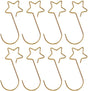 Gold Star Christmas Tree Baubles Hooks, 100 Pack for Decoration V1188-ONEFD72-01525-1