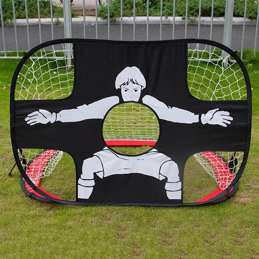 Foldable Nylon Soccer Goal for Children and Adults, Soccer Goal for Playground, Garden, Indoor and Outdoor Red V1188-ONEFD72-05644-2