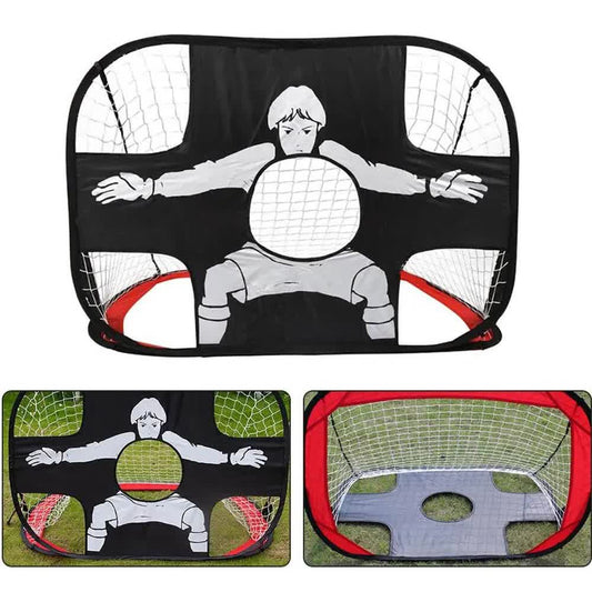 Foldable Nylon Soccer Goal for Children and Adults, Soccer Goal for Playground, Garden, Indoor and Outdoor Red V1188-ONEFD72-05644-2