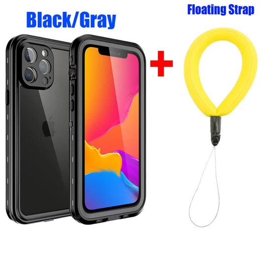 Waterproof Case for iPhone 15 14 13 12 11 Pro Max XS XR 8 7 Transparent Protection Diving Swimming Outdoor V1188-ONEFD72-08234-2