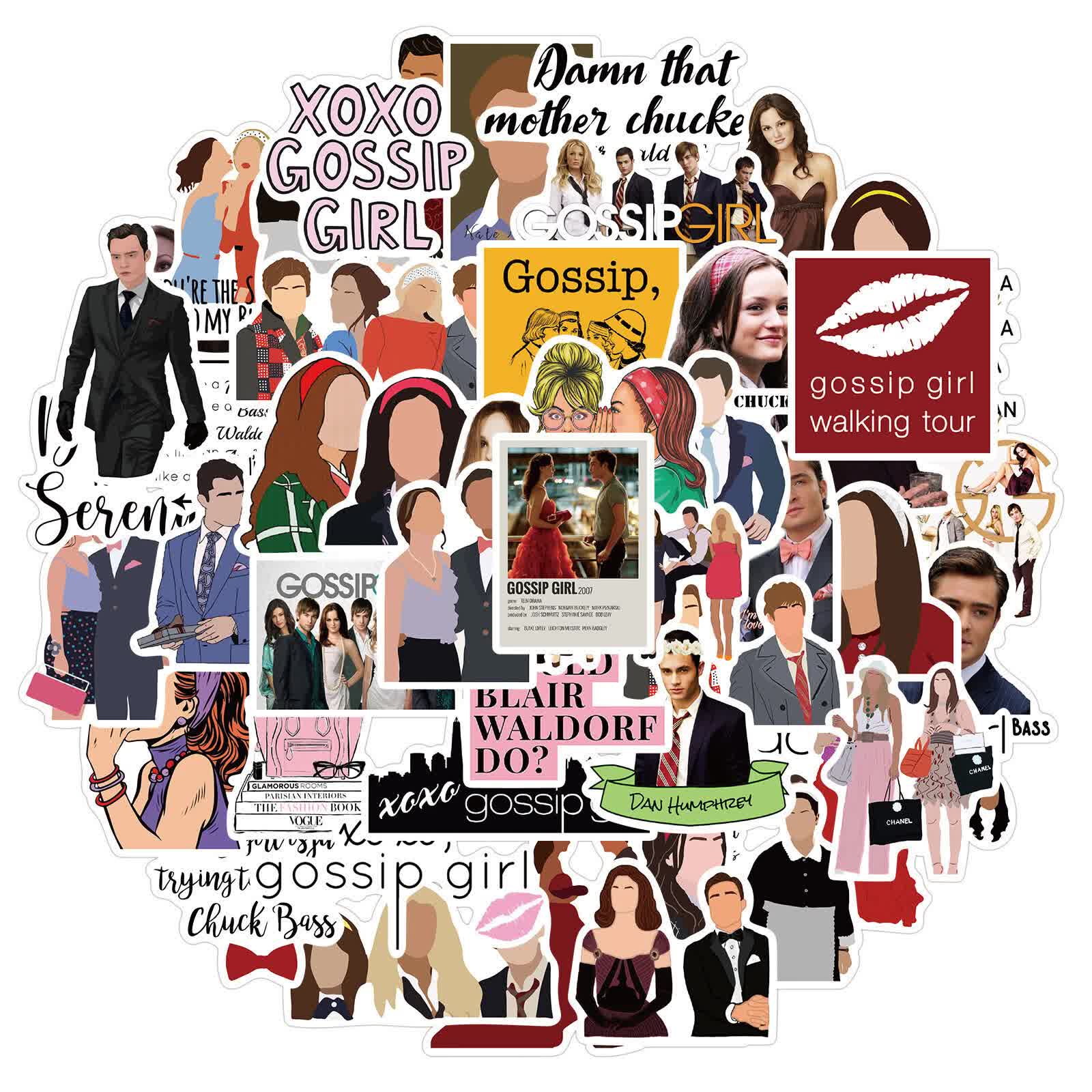 50pcs Gossip Girl Blair Serena Chuck Dan TV Quotes Scrapbook Graffiti Stickers V1188-ONEFD72-09733-1