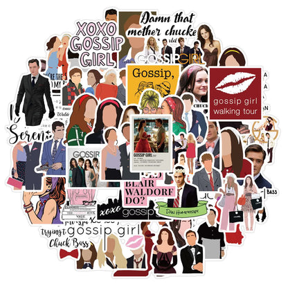 50pcs Gossip Girl Blair Serena Chuck Dan TV Quotes Scrapbook Graffiti Stickers V1188-ONEFD72-09733-1