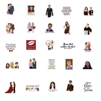 50pcs Gossip Girl Blair Serena Chuck Dan TV Quotes Scrapbook Graffiti Stickers V1188-ONEFD72-09733-1