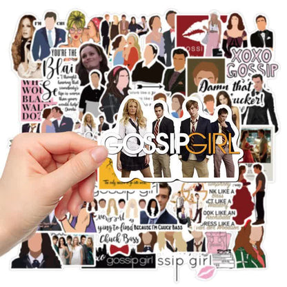 50pcs Gossip Girl Blair Serena Chuck Dan TV Quotes Scrapbook Graffiti Stickers V1188-ONEFD72-09733-1