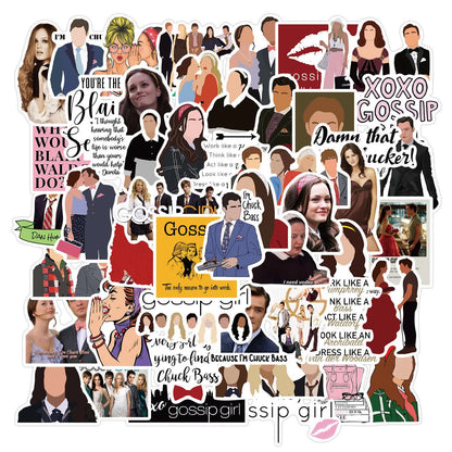 50pcs Gossip Girl Blair Serena Chuck Dan TV Quotes Scrapbook Graffiti Stickers V1188-ONEFD72-09733-1