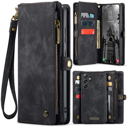 Galaxy S25 Wallet Case with Multi-Slot 2-in-1 Design Black Slim Protective Cover with Card Holder for V1188-ONEFD72-12039-1