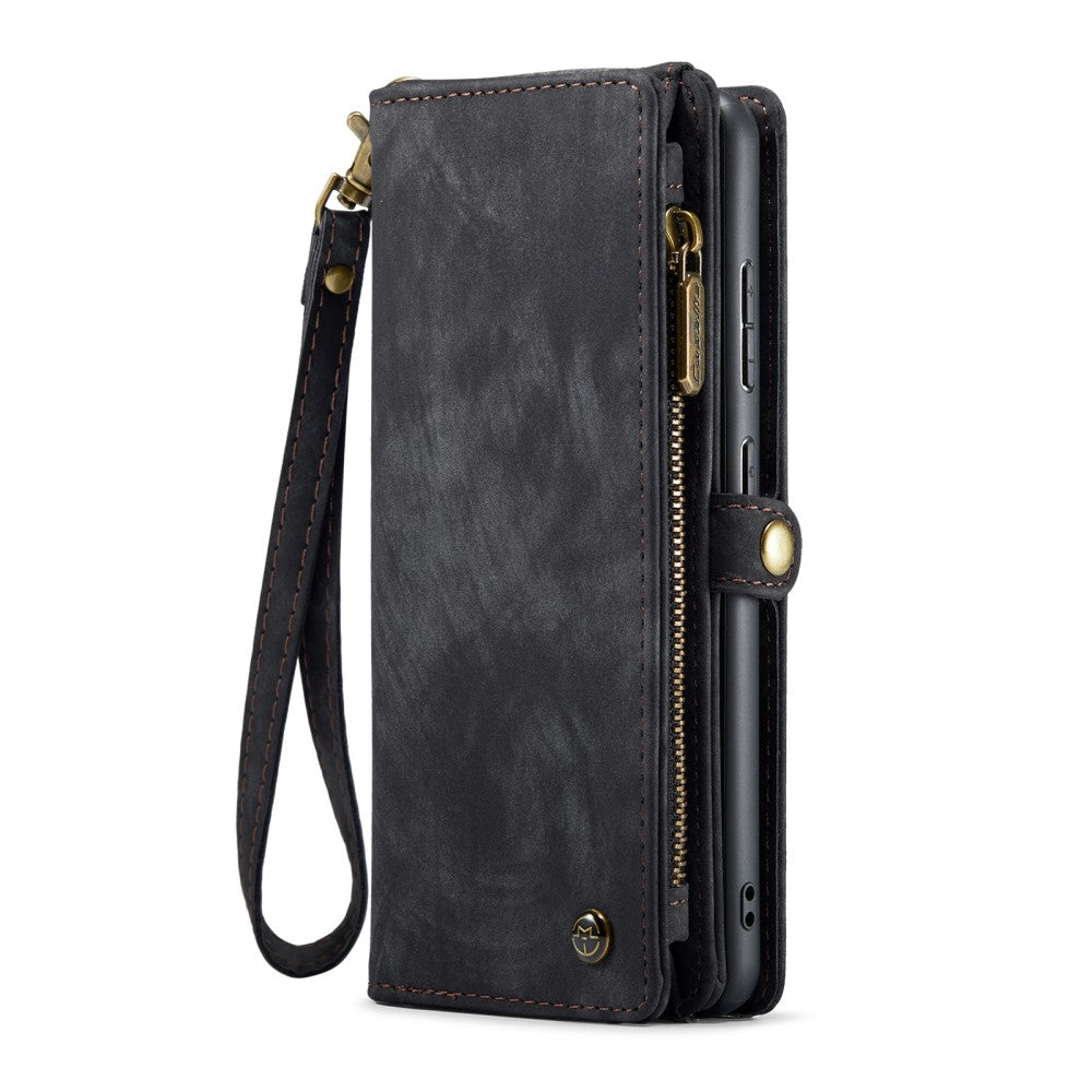 Galaxy S25 Wallet Case with Multi-Slot 2-in-1 Design Black Slim Protective Cover with Card Holder for V1188-ONEFD72-12039-1