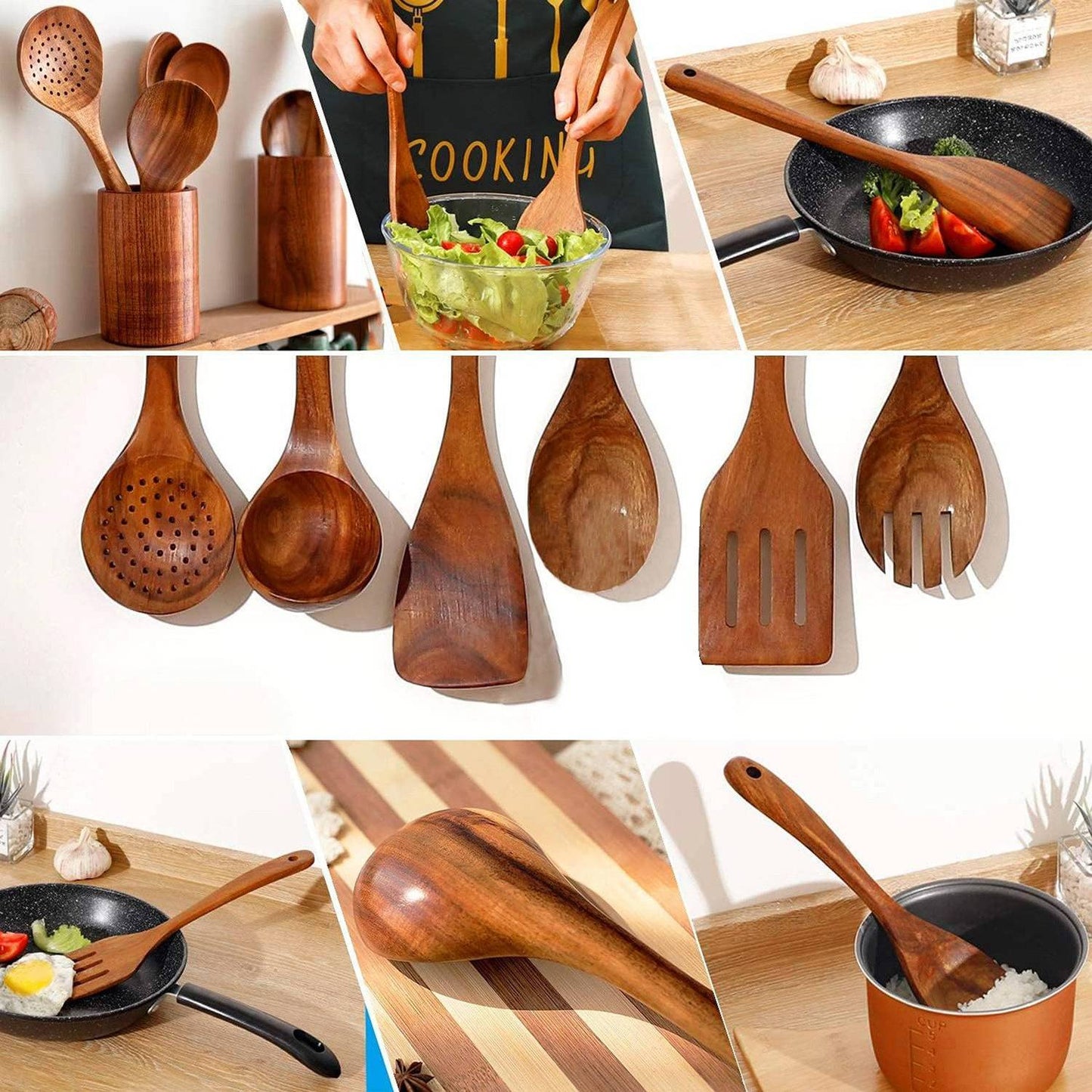 Kitchen Utensil Set - Wooden Utensils V1188-PA0919-3926-1