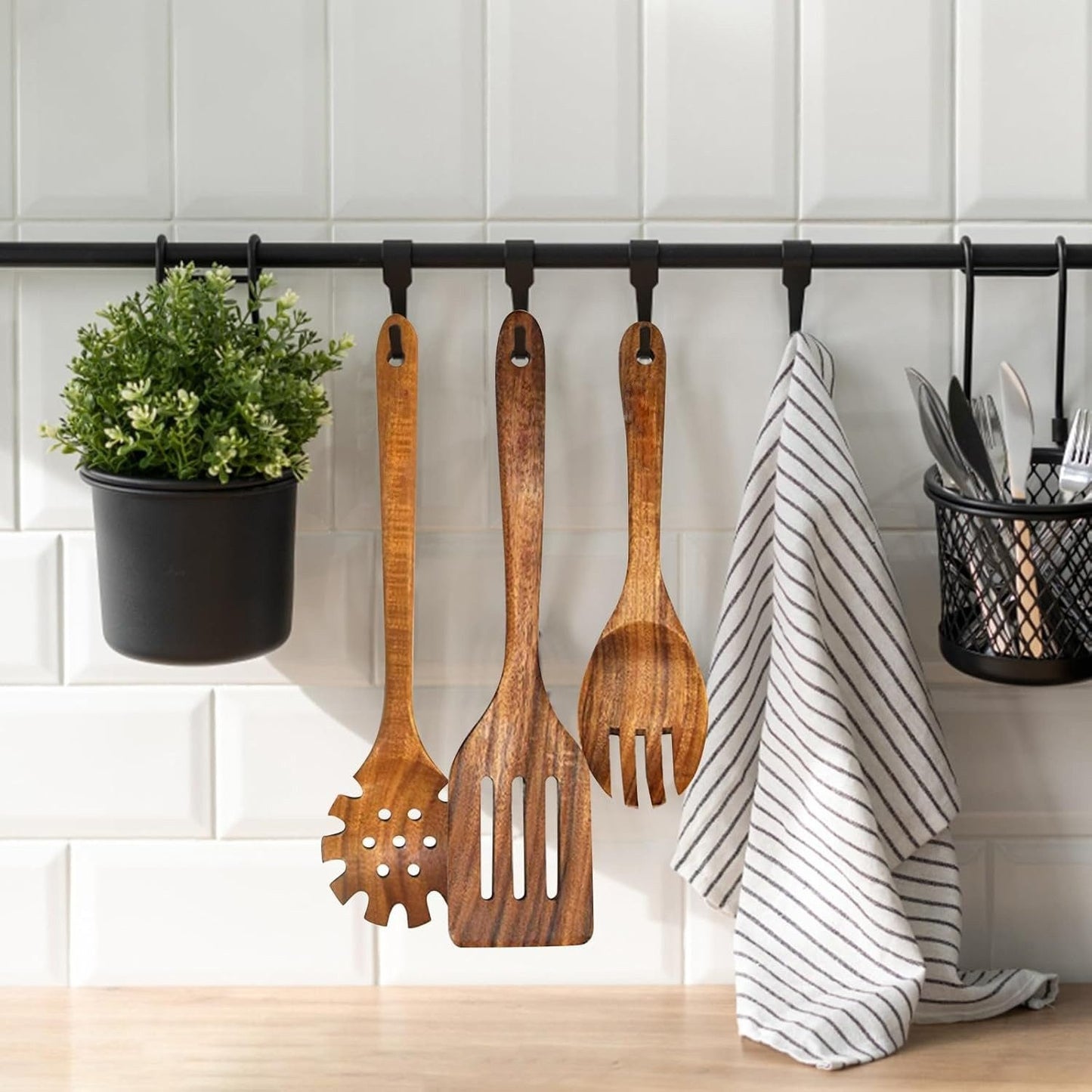 Kitchen Utensil Set - Wooden Utensils V1188-PA0919-3926-1