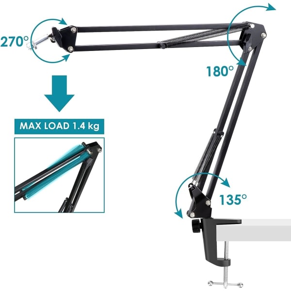 HyperX QuadCast S Microphone Stand Professional Condenser Mic Holder V1188-PA0919-4348-1