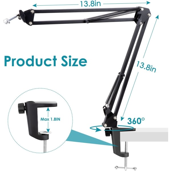 HyperX QuadCast S Microphone Stand Professional Condenser Mic Holder V1188-PA0919-4348-1