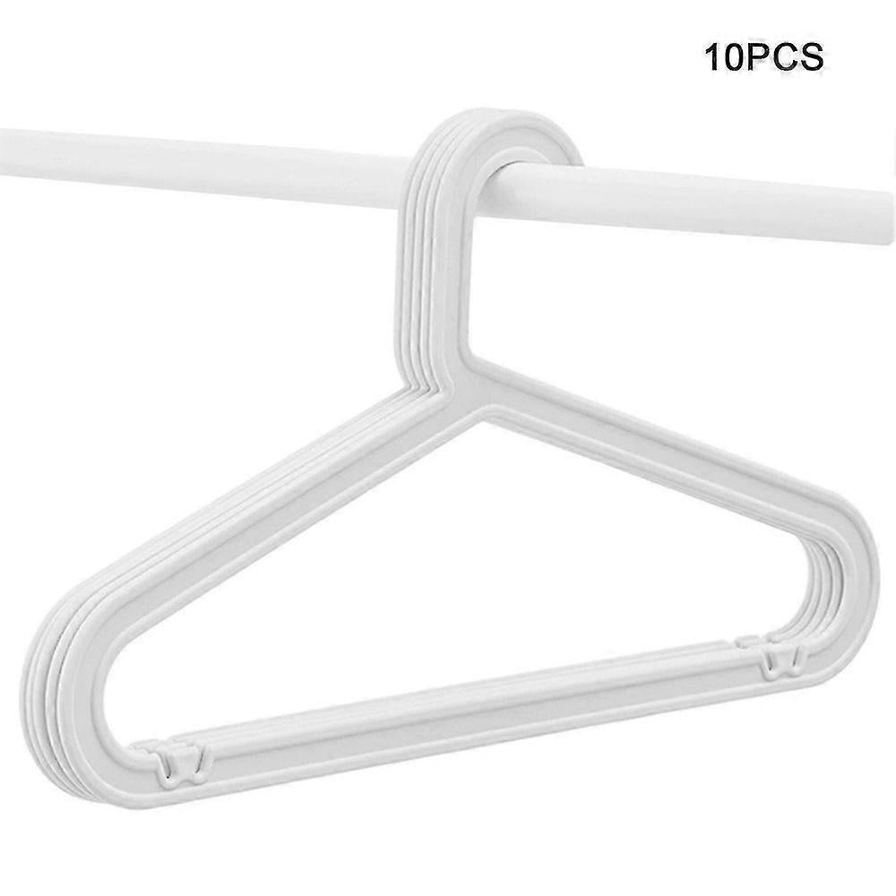 10-pack Standard PP Hanger Lightweight Shirt Hanger For Everyday Use White V1188-PA0919-839-1