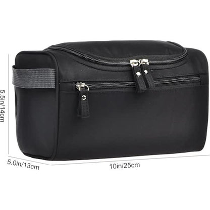 Men's Small Travel Toiletry Bag Black for Shaving Shower Hygiene Items V1188-PACJ-W-12932