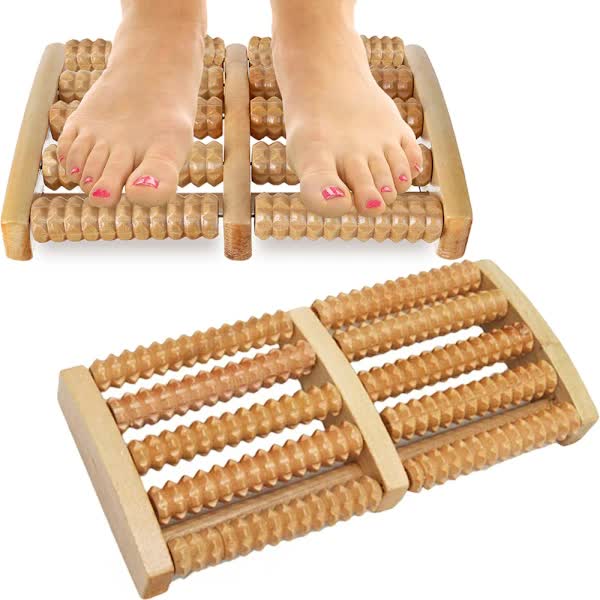 Wooden Foot Massage Roller Foot Massager V1188-PACJ-W-6505
