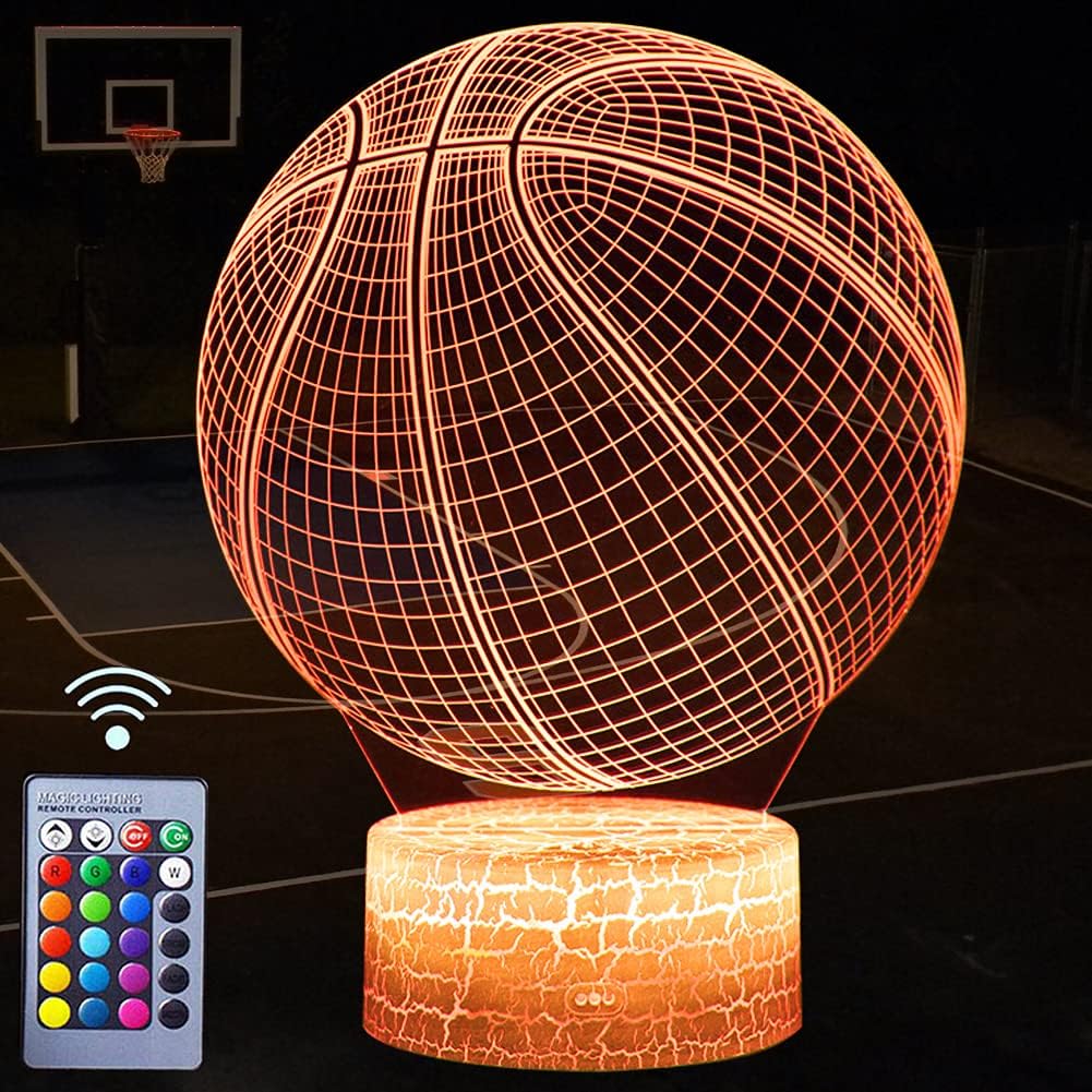 3D LED Basketball Night Light with Remote Control V1188-PAHH-10589