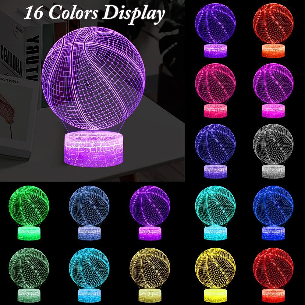 3D LED Basketball Night Light with Remote Control V1188-PAHH-10589