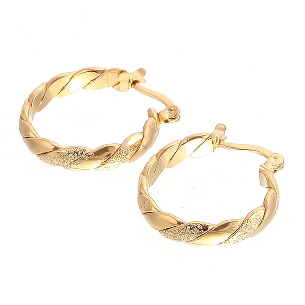 14k Gold Hoops Earrings V1188-PAHH-13361