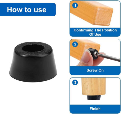 Rubber Feet for Cutting Boards Compatible with Multiple Brands 50 Pieces with Stainless Steel Screws V1188-PAHH-16721
