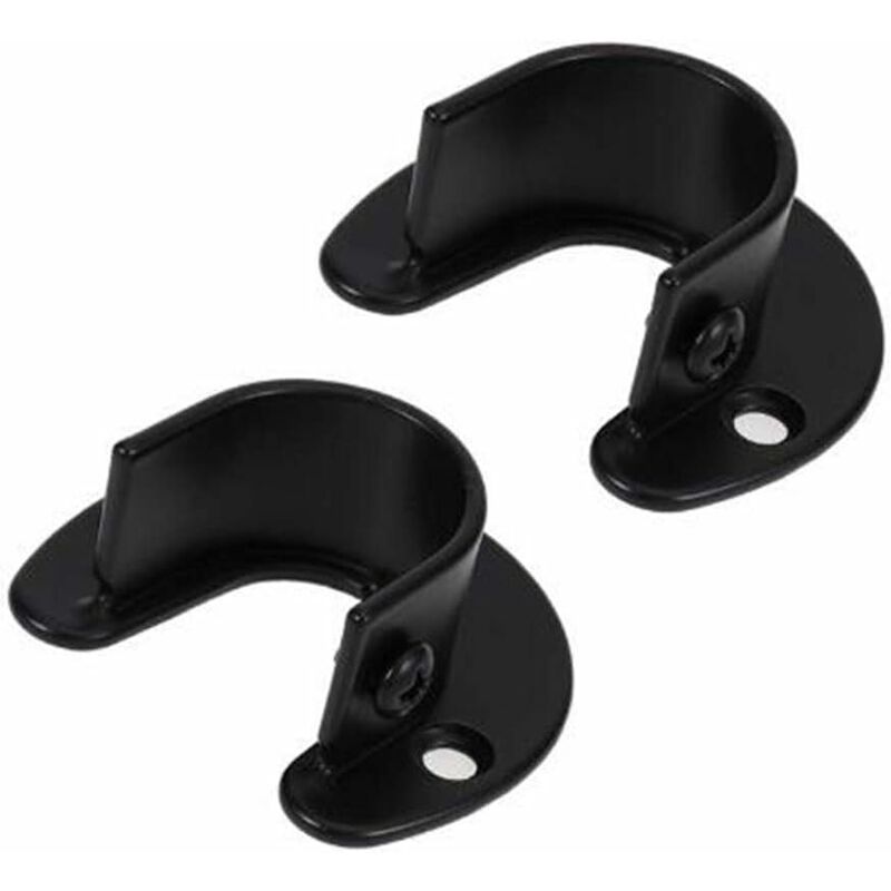 Wall Mounted Clothes Rod Holder for 1.26 Inch Diameter, Shower Curtain Rod Bracket, 2-Pack V1188-PAHH-20660