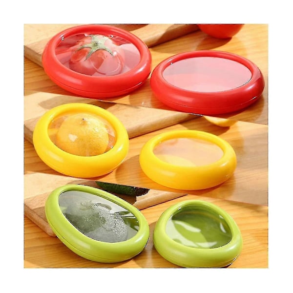4pcs Reusable Food Storage Container Compatible with Avocado Tomato Saver Lemon Saver Container V1188-PAHH-26217