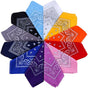 12 Pack Bandana Scarf 54x54cm Unisex Handkerchief 12 Colors V1188-PAHH-30786