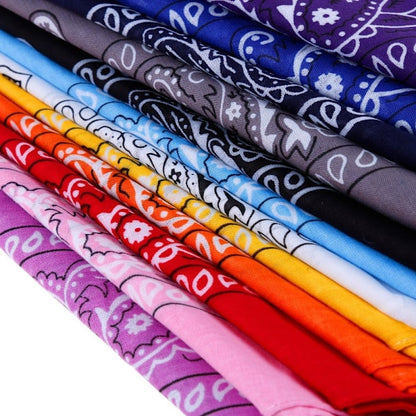 12 Pack Bandana Scarf 54x54cm Unisex Handkerchief 12 Colors V1188-PAHH-30786