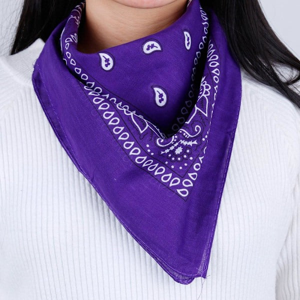 12 Pack Bandana Scarf 54x54cm Unisex Handkerchief 12 Colors V1188-PAHH-30786