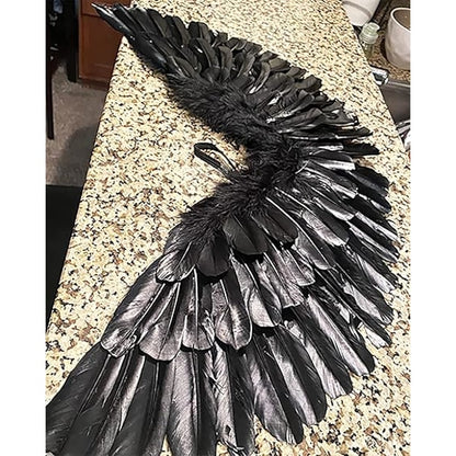 Halloween Devil Feather Wings for Kids Black Costume Accessories V1188-PAHH-3952