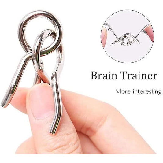 8pcs Metal Brain Teaser Puzzle Rings IQ Training Game for Kids and Adults Board Games V1188-PAHT-9243