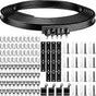 Black Bendable Ceiling Curtain Track 5 Meter Flexible Compatible with Curtains V1188-PAPO-11615