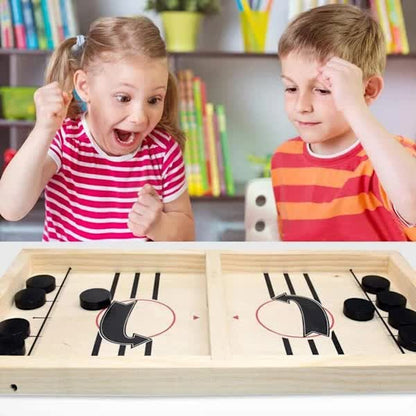 Sling Puck Game, Wooden Hockey Game, Fast Action Soccer Table Game V1188-PAPO-6066