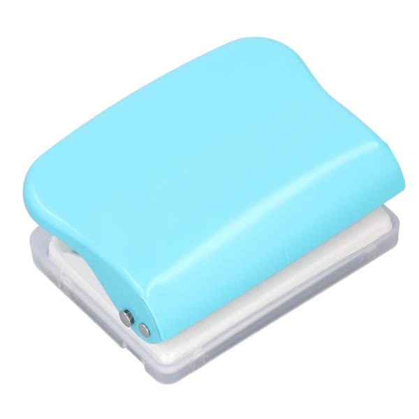 Handheld Portable Spiral Binding Machine for A4 A5 A6 A7 Paper, Round Hole Punch, Light Blue for School and V1188-PAPO-8456