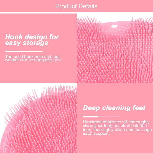 Foot Scrub Brush, Silicone Shower Brush for Cleaning and Massaging Feet V1188-QC108-000278-1