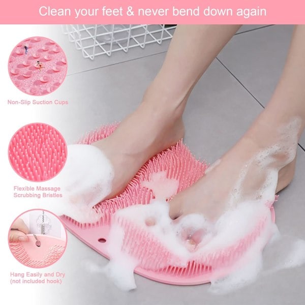Foot Scrub Brush, Silicone Shower Brush for Cleaning and Massaging Feet V1188-QC108-000278-1