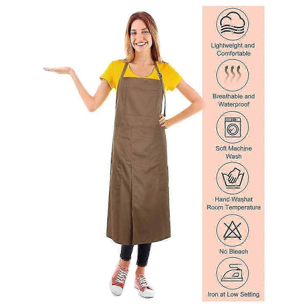 Ceramic Aprons with Split Legs for DIY, 2PCS Long Aprons for Women and Men V1188-QC108-006945-1