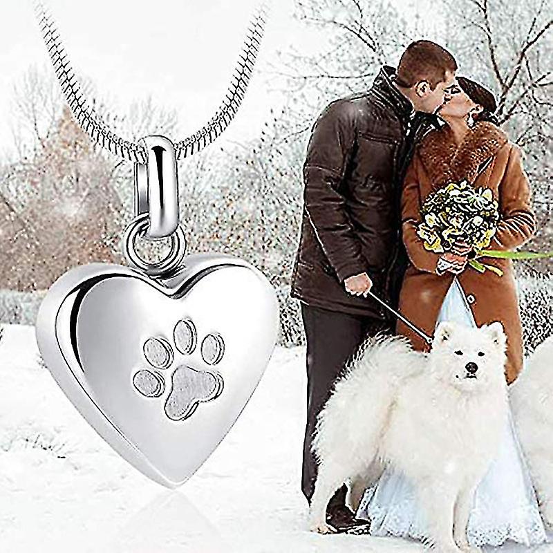 Pet Memorial Jewelry Heart Shaped Cremation Necklace for Ashes V1188-RD-055044